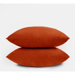 Pack Of Matte Velvet Cushion Covers - Burnt Orange / 45cm / 2 - thumbnail 4