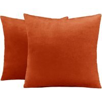 Pack Of Matte Velvet Cushion Covers - Burnt Orange / 45cm / 2