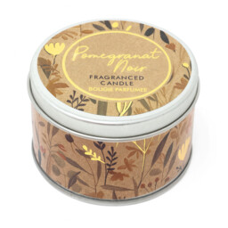 Christmas Floral Scented Candle Tin - Cream,Brown,Green - thumbnail 3