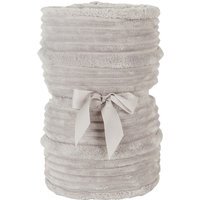 Brooklyn Plush Ribbed Throw - Silver - image 1