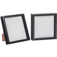 "8x8"" 3D Box Photo Frame Pack of 2 - Black"