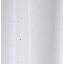 Pair of Jewel White Diamante Embellished Sheer Voile Panels - White / 183cm - thumbnail 5