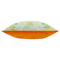 Nectar Garden Piped Velvet Cushion - Green - thumbnail 3