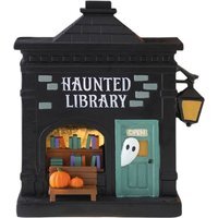 Haunted Library LED Light Up Decoration - Black / 11.5cm