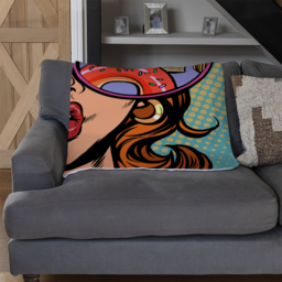 Woman Sunglasses. Fast Food And Sweets Reflection Blanket - Green - thumbnail 3