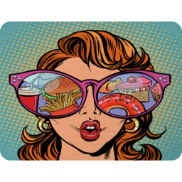 Woman Sunglasses. Fast Food And Sweets Reflection Blanket - Green - thumbnail 2