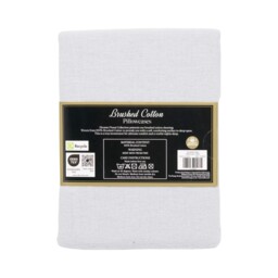 Pack of 2 Brushed Cotton Pillowcases - Silver - thumbnail 3