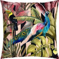 Peacock  Toucan Outdoor Cushion Cover - Multicolour