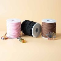 Black Faux Suede Pendant Cord, Bulk Roll for Jewelry Crafts - Black