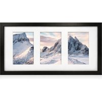 Innoteck Photo Frame Matt Painted 3 Photo Display - Black