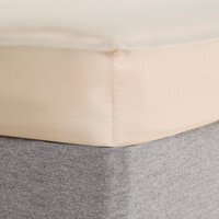 Plain Fitted Bed Sheet - Natural / Polyester / King