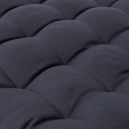 Homescapes Garden Bench Cushion Luxury Cotton Indoor Outdoor Bench Pad - Black / 3-Seater Bench - thumbnail 2