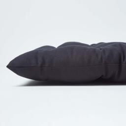 Homescapes Garden Bench Cushion Luxury Cotton Indoor Outdoor Bench Pad - Black / 3-Seater Bench - thumbnail 3