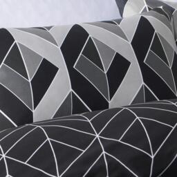 Geo Chevron Duvet Cover Set - Grey / Double - thumbnail 3