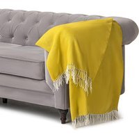 100 Acrylic Throw - 150cm x 125cm - Lime