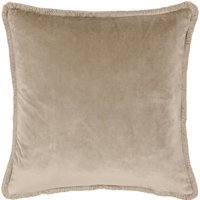Freya Velvet Cushion - Taupe / Polyester