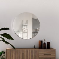 MirrorOutlet All Glass Bevelled Classic Design Round Mirror 60 x 60CM - Clear