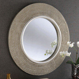 Bobble Round silver mirror - Silvery/Champagne - thumbnail 2