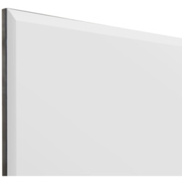 Moderni All Glass Modern Bevelled Square Wall Mirror - Black - thumbnail 4