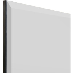 Moderni All Glass Modern Bevelled Square Wall Mirror - Black - thumbnail 5