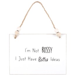 Small Hanging Novelty Sign - I'm Not Bossy - thumbnail 2