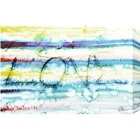 Beach Sand Love Art Print Wrapped on Canvas - Blue / 112cm - image 1