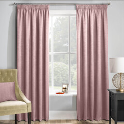 Matrix Blush Pink Tape-Top Thermal Noise Reducing Dim Out Curtains - Blush Pink / 117cm / 229cm - thumbnail 2