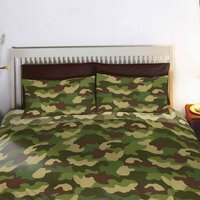 Camo Duvet Cover Set  - Khaki Green