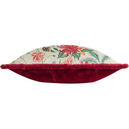 Beatrice Printed Velvet Cushion - Natural / Feather - thumbnail 3