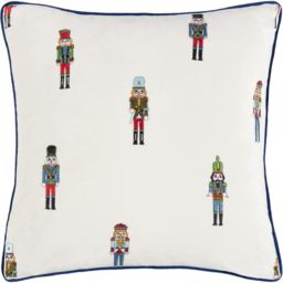 Classic Nutcracker Embroidered Cushion - Multi / 80 Polyester 20 Feather - thumbnail 2