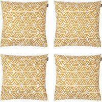 Geometric Print Outdoor Cushion (Set of 4) - Yellow - thumbnail 1