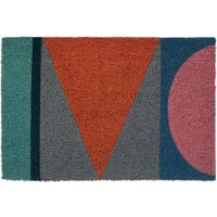 Mediterranean Multicoloured Coir Doormat - Multicolour