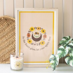 Spirit Flow Summer Solstice Wall Art Print - Cream - thumbnail 2