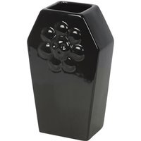 Ceramic Coffin Shaped Flower Vase - Black