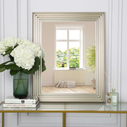 Ottawa Rectangle Wall Mounted Accent Mirror - Silver / 41cm - thumbnail 2