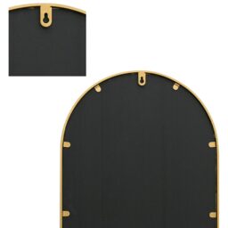 MirrorOutlet The Arcus Metal Framed Arched Garden Wall Mirror - Gold / 40cm - thumbnail 4
