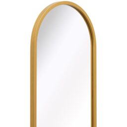 MirrorOutlet The Arcus Metal Framed Arched Garden Wall Mirror - Gold / 40cm - thumbnail 3