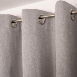 Woven Texture Pair of Eyelet Curtains - Silver / 116cm / 183cm - thumbnail 5