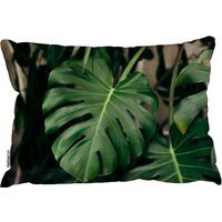 Monstera Leaves In Home Interior Outdoor Cushion - Green - thumbnail 1