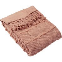 Woven Tufted Stripe Throw - Blush