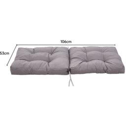 Chair Cushion Thick Outdoor Garden Pad - Dark Grey - thumbnail 5
