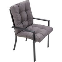 Chair Cushion Thick Outdoor Garden Pad - Dark Grey - thumbnail 1