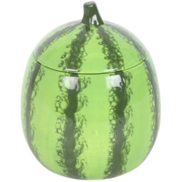 Ceramic Fruit Shape Jar and Candle - Watermelon - thumbnail 4