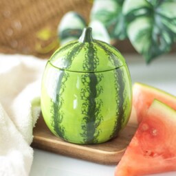 Ceramic Fruit Shape Jar and Candle - Watermelon - thumbnail 3