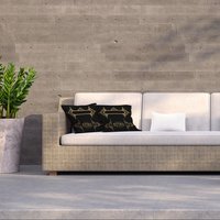 Art deco geometric Outdoor Cushion - Black / 60cm - image 1