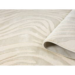 Vellure Modern Indoor Living Room Area Rug Embossed Metallic Sheen Marble Design - Cream / 230cm - thumbnail 5