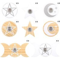 Mixed Spell Candle Holder Set Of 36 For Magic Rituals - White