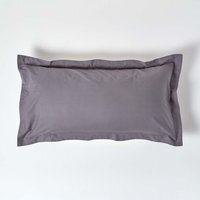 200 Thread Count Egyptian Cotton Oxford King Size Pillowcase - Dark Grey - image 1