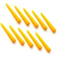 Spiral Dinner Candles, Pack of 10, Decorative Household Candles, 23 cm - Green - Yellow