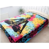 Chakra Buddha Cotton Bedspread Wall Hanging - Multi